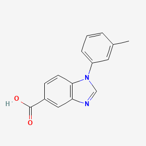 molecular formula C15H12N2O2 B3383656 1-(3-methylphenyl)-1H-1,3-benzodiazole-5-carboxylic acid CAS No. 452088-76-5