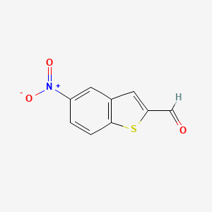 molecular formula C9H5NO3S B3383688 5-Nitrobenzo[B]thiophene-2-carbaldehyde CAS No. 4688-16-8