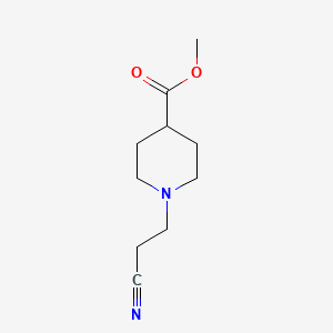 molecular formula C10H16N2O2 B3383697 Methyl 1-(2-cyanoethyl)piperidine-4-carboxylate CAS No. 4700-94-1