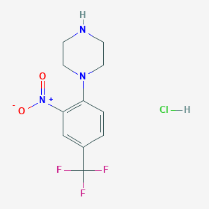molecular formula C11H13ClF3N3O2 B3383700 1-[2-Nitro-4-(trifluoromethyl)phenyl]piperazine hydrochloride CAS No. 470472-16-3