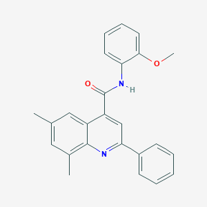 molecular formula C25H22N2O2 B338377 N-(2-methoxyphenyl)-6,8-dimethyl-2-phenylquinoline-4-carboxamide 