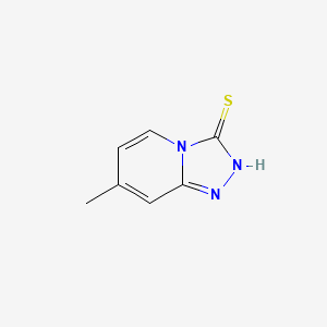 molecular formula C7H7N3S B3383788 s-Triazolo[4,3-a]pyridine-3-thiol, 7-methyl- CAS No. 4926-23-2