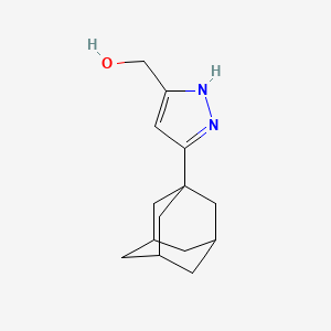 molecular formula C14H20N2O B3383789 [3-(adamantan-1-yl)-1H-pyrazol-5-yl]methanol CAS No. 493038-57-6