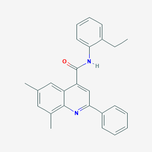 molecular formula C26H24N2O B338379 N-(2-ethylphenyl)-6,8-dimethyl-2-phenylquinoline-4-carboxamide 