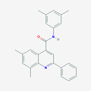 molecular formula C26H24N2O B338380 N-(3,5-dimethylphenyl)-6,8-dimethyl-2-phenylquinoline-4-carboxamide 