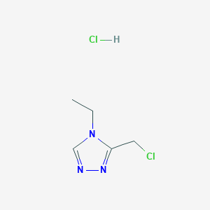 molecular formula C5H9Cl2N3 B3383811 3-(Chloromethyl)-4-ethyl-4H-1,2,4-triazole hydrochloride CAS No. 497851-80-6
