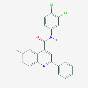 molecular formula C24H18Cl2N2O B338382 N-(3,4-dichlorophenyl)-6,8-dimethyl-2-phenylquinoline-4-carboxamide 