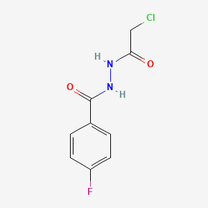 molecular formula C9H8ClFN2O2 B3383827 N'-(Chloroacetyl)-4-fluorobenzohydrazide CAS No. 499129-05-4