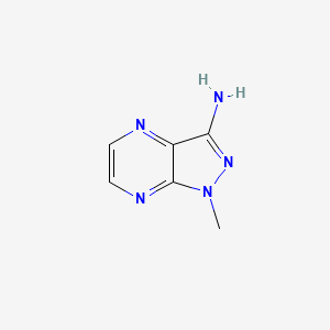 molecular formula C6H7N5 B3383834 1-Methyl-1h-pyrazolo[3,4-b]pyrazin-3-amine CAS No. 500731-37-3