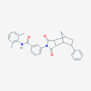 molecular formula C30H28N2O3 B338385 N-(2,6-dimethylphenyl)-3-(1,3-dioxo-5-phenyloctahydro-2H-4,7-methanoisoindol-2-yl)benzamide 