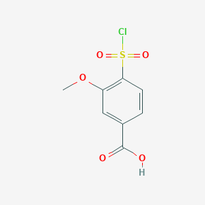 molecular formula C8H7ClO5S B3383859 4-(Chlorosulfonyl)-3-methoxybenzoic acid CAS No. 503446-60-4