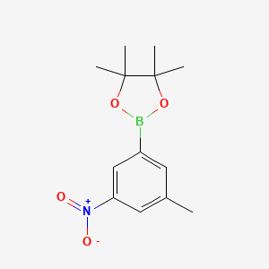 molecular formula C13H18BNO4 B3383897 4,4,5,5-Tetramethyl-2-(3-methyl-5-nitrophenyl)-1,3,2-dioxaborolane CAS No. 508178-15-2