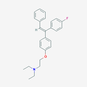 molecular formula C26H28FNO B033839 N,N-diethyl-2-[4-[(Z)-1-(4-fluorophenyl)-2-phenylethenyl]phenoxy]ethanamine CAS No. 110465-94-6