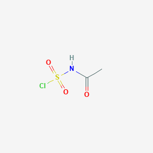 molecular formula C2H4ClNO3S B3383906 1-[(Chlorosulfonyl)amino]ethan-1-one CAS No. 50881-23-7