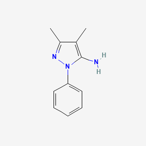 molecular formula C11H13N3 B3383935 1H-Pyrazol-5-amine, 3,4-dimethyl-1-phenyl- CAS No. 51143-42-1