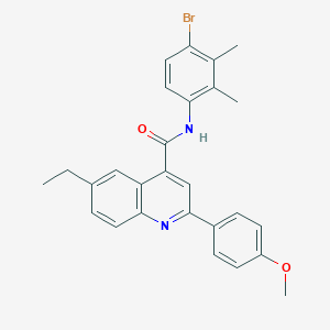 molecular formula C27H25BrN2O2 B338395 N-(4-bromo-2,3-dimethylphenyl)-6-ethyl-2-(4-methoxyphenyl)quinoline-4-carboxamide 