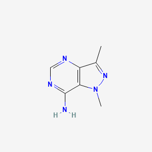 molecular formula C7H9N5 B3383957 1,3-二甲基-1H-吡唑并[4,3-d]嘧啶-7-胺 CAS No. 51222-26-5