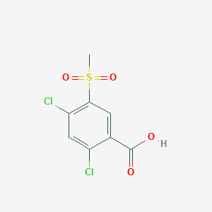 molecular formula C8H6Cl2O4S B3383980 2,4-Dichloro-5-methanesulfonylbenzoic acid CAS No. 51521-75-6