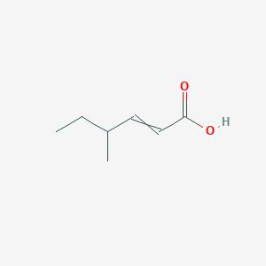 molecular formula C7H12O2 B3384006 2-Hexenoic acid, 4-methyl-, (E)- CAS No. 51724-49-3