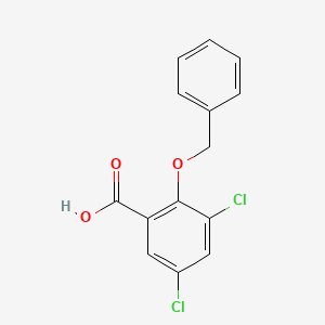 molecular formula C14H10Cl2O3 B3384017 2-(Benzyloxy)-3,5-dichlorobenzoic acid CAS No. 518978-12-6