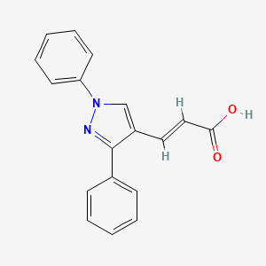 molecular formula C18H14N2O2 B3384033 3-(1,3-二苯基-1H-吡唑-4-基)-丙烯酸 CAS No. 519137-38-3