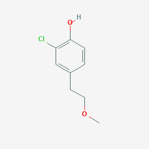 molecular formula C9H11ClO2 B3384058 2-Chloro-4-(2-methoxyethyl)phenol CAS No. 52076-13-8