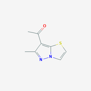 molecular formula C8H8N2OS B3384083 1-(6-Methylpyrazolo[5,1-b][1,3]thiazol-7-yl)ethanone CAS No. 52197-84-9