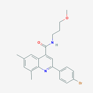 molecular formula C22H23BrN2O2 B338409 2-(4-bromophenyl)-N-(3-methoxypropyl)-6,8-dimethylquinoline-4-carboxamide 