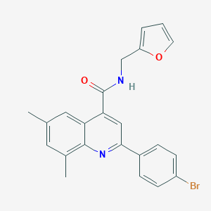 molecular formula C23H19BrN2O2 B338410 2-(4-bromophenyl)-N-(furan-2-ylmethyl)-6,8-dimethylquinoline-4-carboxamide 