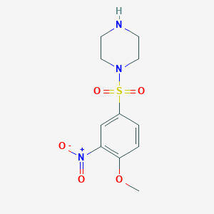 molecular formula C11H15N3O5S B3384119 1-(4-Methoxy-3-nitrobenzenesulfonyl)piperazine CAS No. 524711-18-0