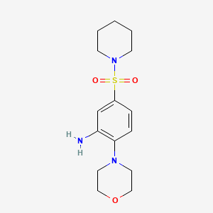 molecular formula C15H23N3O3S B3384186 2-(Morpholin-4-yl)-5-(piperidine-1-sulfonyl)aniline CAS No. 53162-45-1