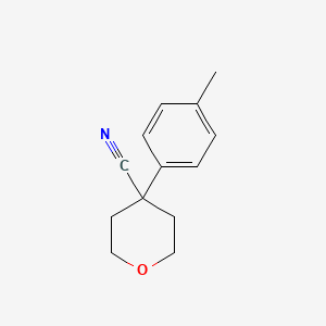 molecular formula C13H15NO B3384274 4-(4-methylphenyl)tetrahydro-2H-pyran-4-carbonitrile CAS No. 53986-10-0