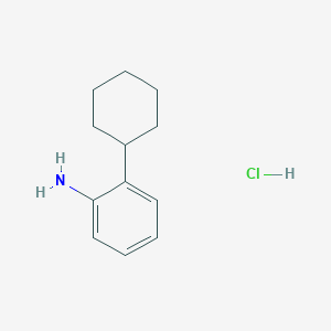 molecular formula C12H18ClN B3384279 2-Cyclohexylaniline hydrochloride CAS No. 5400-91-9