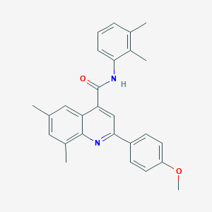 molecular formula C27H26N2O2 B338428 N-(2,3-dimethylphenyl)-2-(4-methoxyphenyl)-6,8-dimethylquinoline-4-carboxamide 