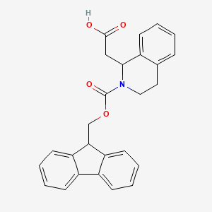 molecular formula C26H23NO4 B3384286 2-(2-(((9H-fluoren-9-yl)methoxy)carbonyl)-1,2,3,4-tetrahydroisoquinolin-1-yl)acetic acid CAS No. 540483-55-4