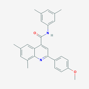molecular formula C27H26N2O2 B338429 N-(3,5-dimethylphenyl)-2-(4-methoxyphenyl)-6,8-dimethylquinoline-4-carboxamide 