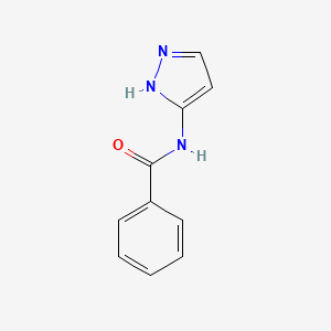 molecular formula C10H9N3O B3384304 N-(1H-pyrazol-3-yl)benzamide CAS No. 54135-43-2