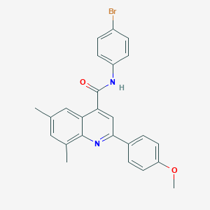 molecular formula C25H21BrN2O2 B338433 N-(4-bromophenyl)-2-(4-methoxyphenyl)-6,8-dimethylquinoline-4-carboxamide 