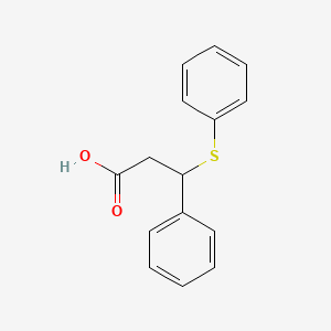 molecular formula C15H14O2S B3384332 3-Phenyl-3-(phenylsulfanyl)propanoic acid CAS No. 5425-50-3