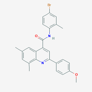 molecular formula C26H23BrN2O2 B338436 N-(4-bromo-2-methylphenyl)-2-(4-methoxyphenyl)-6,8-dimethylquinoline-4-carboxamide 