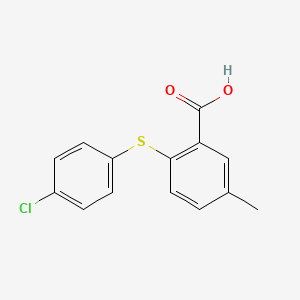 molecular formula C14H11ClO2S B3384369 2-[(4-Chlorophenyl)sulfanyl]-5-methylbenzoic acid CAS No. 54506-81-9