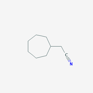 molecular formula C9H15N B3384372 Cycloheptaneacetonitrile CAS No. 5452-65-3