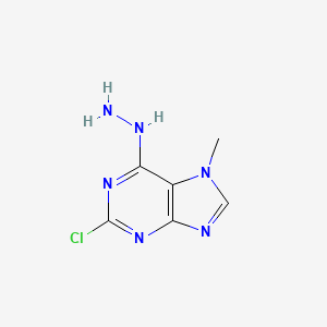 molecular formula C6H7ClN6 B3384380 (2-Chloro-7-methylpurin-6-yl)hydrazine CAS No. 5453-13-4