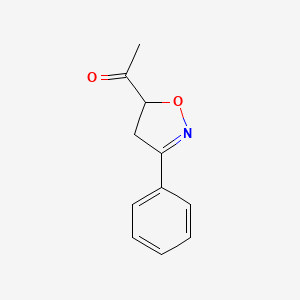 molecular formula C11H11NO2 B3384386 1-(3-Phenyl-4,5-dihydro-1,2-oxazol-5-yl)ethan-1-one CAS No. 54606-00-7