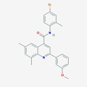 molecular formula C26H23BrN2O2 B338442 N-(4-bromo-2-methylphenyl)-2-(3-methoxyphenyl)-6,8-dimethylquinoline-4-carboxamide 