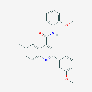 molecular formula C26H24N2O3 B338443 N-(2-methoxyphenyl)-2-(3-methoxyphenyl)-6,8-dimethylquinoline-4-carboxamide 