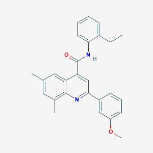 molecular formula C27H26N2O2 B338445 N-(2-ethylphenyl)-2-(3-methoxyphenyl)-6,8-dimethylquinoline-4-carboxamide 