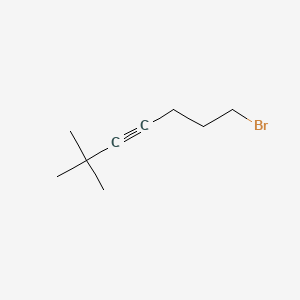 molecular formula C9H15B B3384460 7-Bromo-2,2-dimethyl-3-heptyne CAS No. 55402-09-0