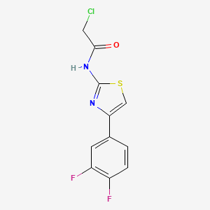 molecular formula C11H7ClF2N2OS B3384478 2-chloro-N-[4-(3,4-difluorophenyl)-1,3-thiazol-2-yl]acetamide CAS No. 554405-16-2