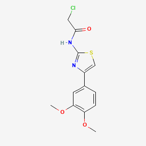 molecular formula C13H13ClN2O3S B3384479 2-chloro-N-[4-(3,4-dimethoxyphenyl)-1,3-thiazol-2-yl]acetamide CAS No. 554405-19-5